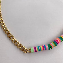 Load image into Gallery viewer, Half n Half Chain Necklace - Rainbow
