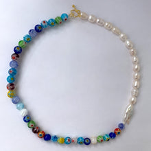 Load image into Gallery viewer, Millefiori Freshwater Pearl Necklace
