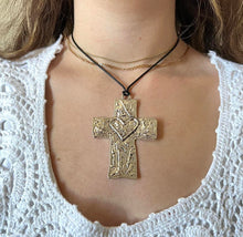 Load image into Gallery viewer, Silver Heart Cross Necklace
