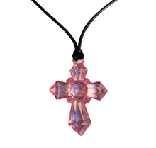 Load image into Gallery viewer, Light Pink Cross Necklace
