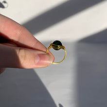 Load image into Gallery viewer, Green Tigers Eye Wire Wrapped Ring
