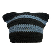 Load image into Gallery viewer, Black and Blue Cat Hat
