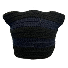 Load image into Gallery viewer, Black and Navy Cat Hat
