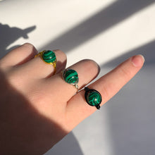 Load image into Gallery viewer, Malachite Wire Wrapped Ring
