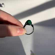 Load image into Gallery viewer, Malachite Wire Wrapped Ring
