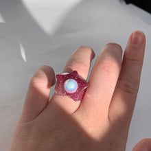 Load image into Gallery viewer, Pearl Pink Stud Star Ring
