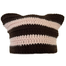Load image into Gallery viewer, Brown and Light Pink Cat Hat
