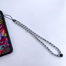 Load image into Gallery viewer, Black Crystal Phone Charm
